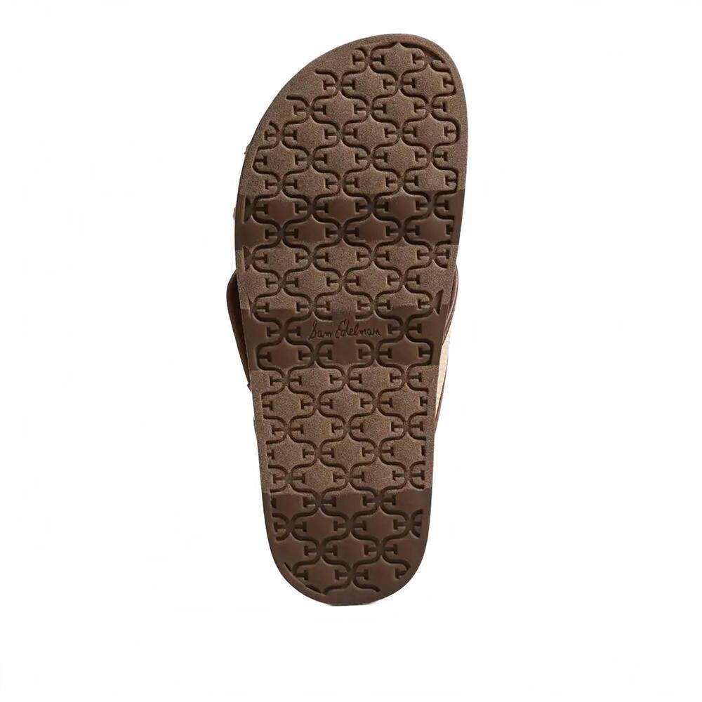 NEW SAM EDELMAN women's darla multi buckle slide sandals in bleached beechwood f - Picture 7 of 7